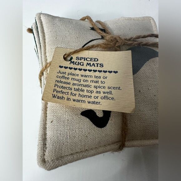 Alice's Cottage Spiced Mug Mats Scented Coasters Set Of 4 4.75" Christmas Duck - Picture 3 of 3